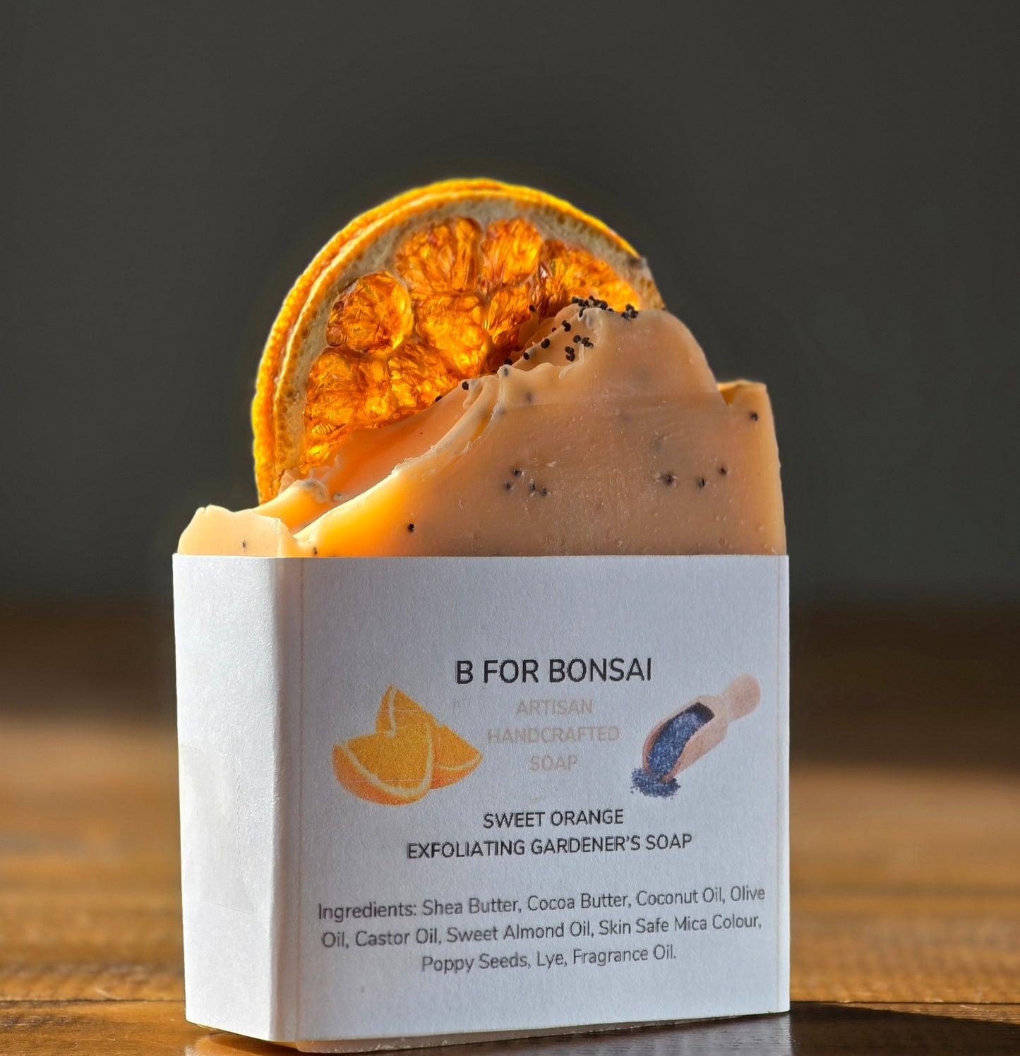 Sweet Orange Gardener's Soap with orange slice